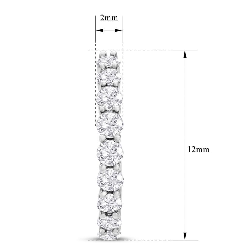Lab Created 1 Carat Lab Grown Diamond Hoop Earrings In 14K White Gold