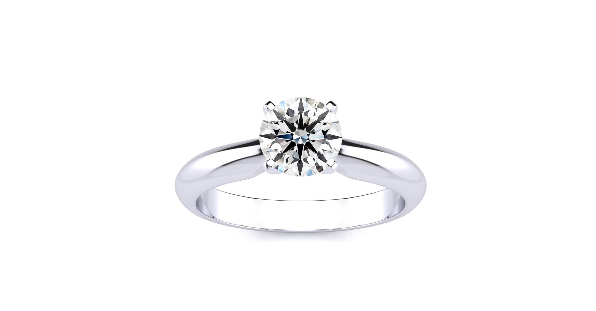 Lab Created 1 Carat Lab Grown Diamond Solitaire Ring In Sterling Silver