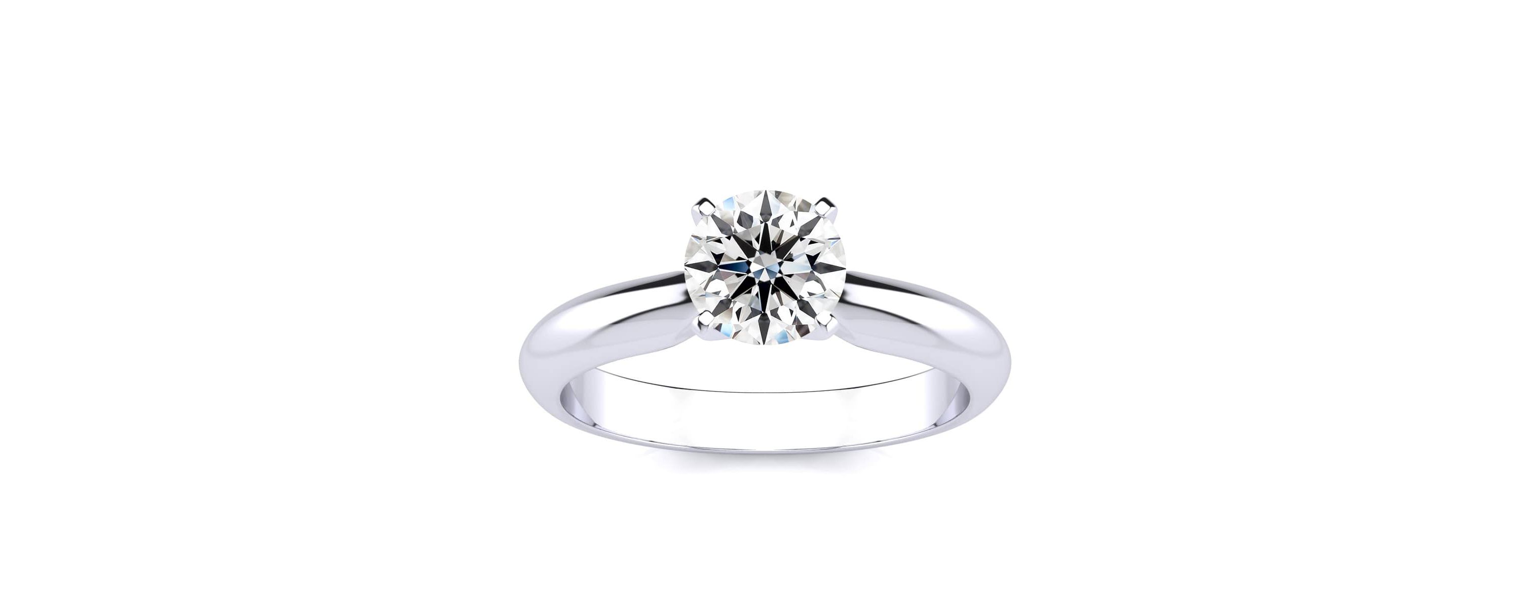 Lab Created 1 Carat Lab Grown Diamond Solitaire Ring In Sterling Silver