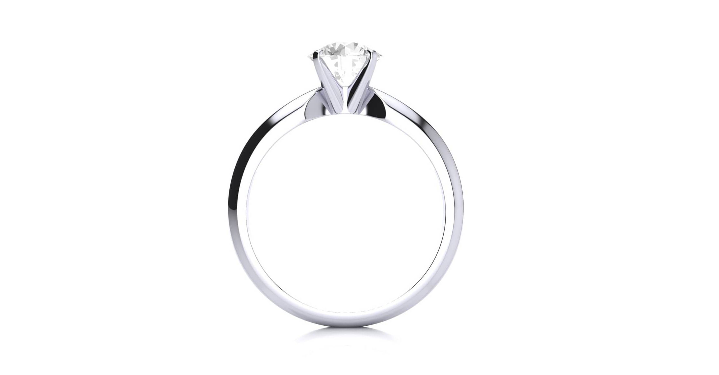 Lab Created 1 Carat Lab Grown Diamond Solitaire Ring In Sterling Silver