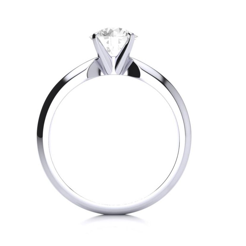 Lab Created 1 Carat Lab Grown Diamond Solitaire Ring In Sterling Silver