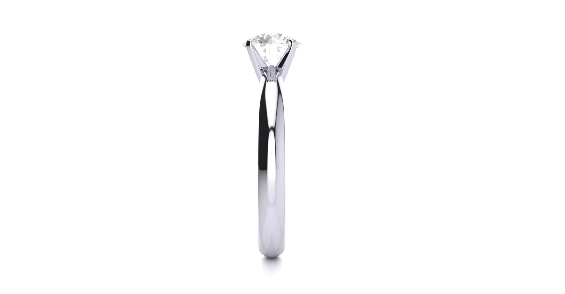 Lab Created 1 Carat Lab Grown Diamond Solitaire Ring In Sterling Silver