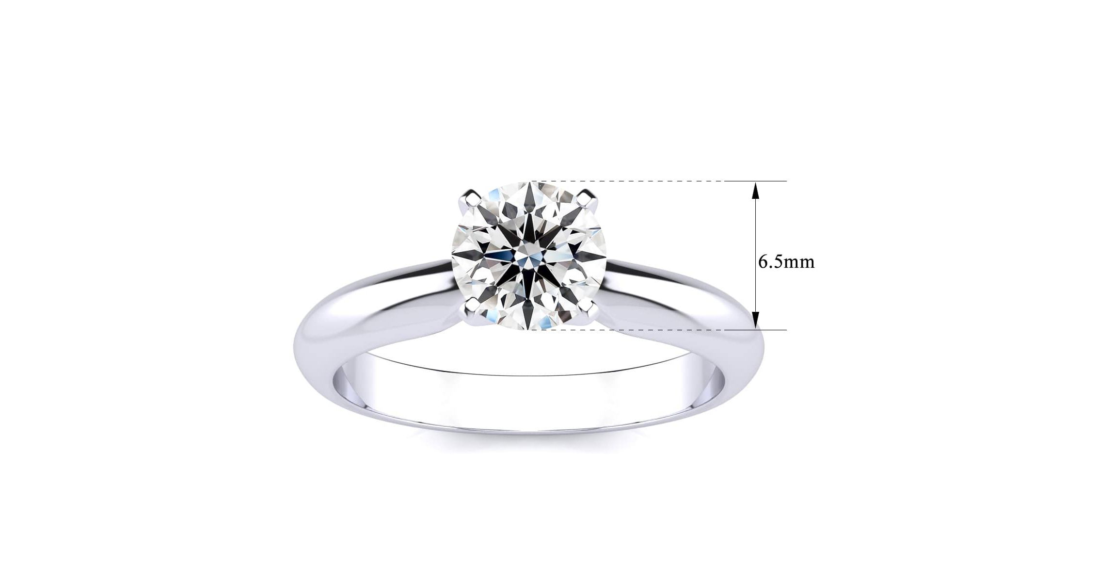 Lab Created 1 Carat Lab Grown Diamond Solitaire Ring In Sterling Silver