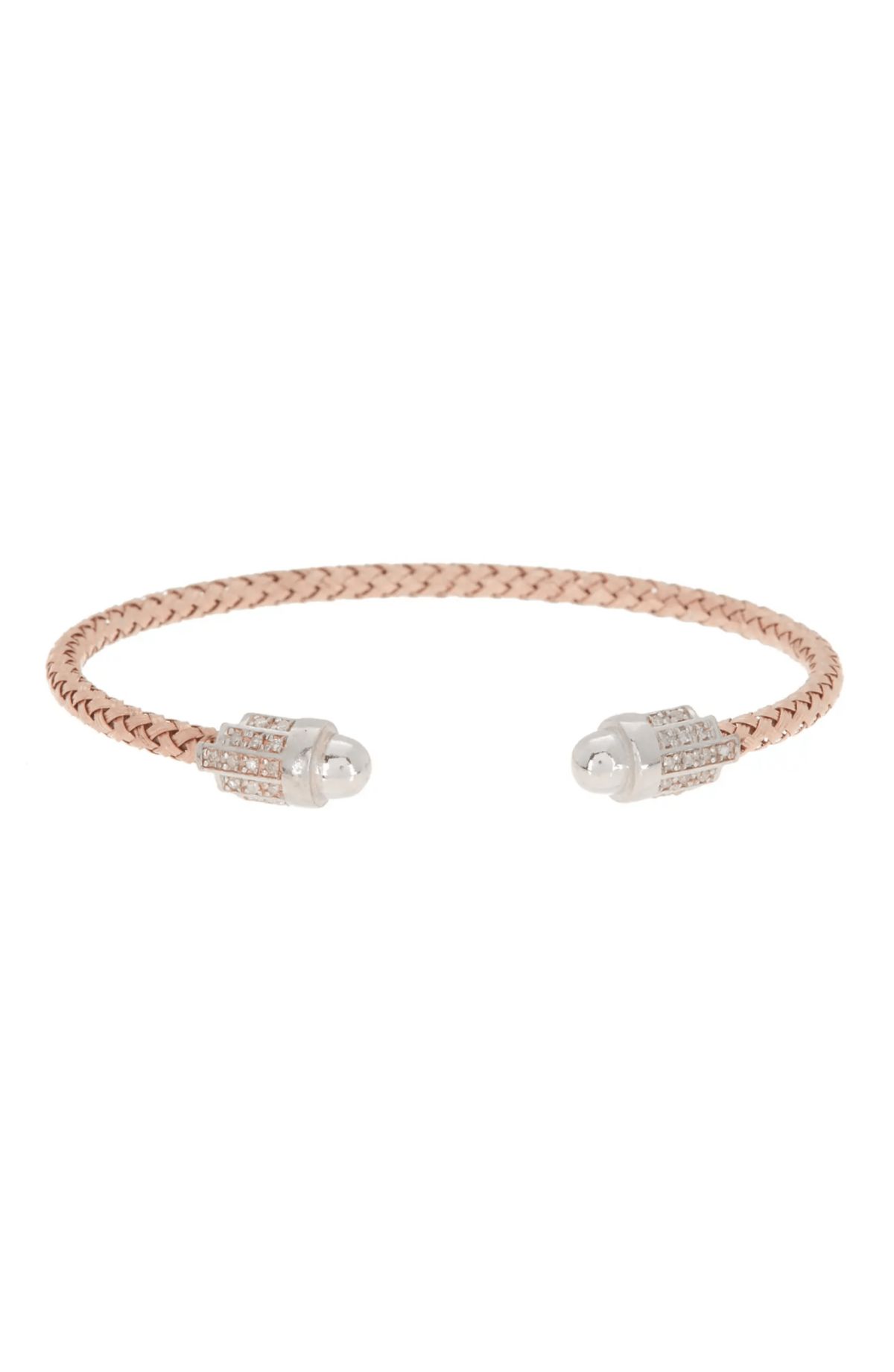 Meshmerise Sterling Silver with 18KT Vermeil Diamond Bangle