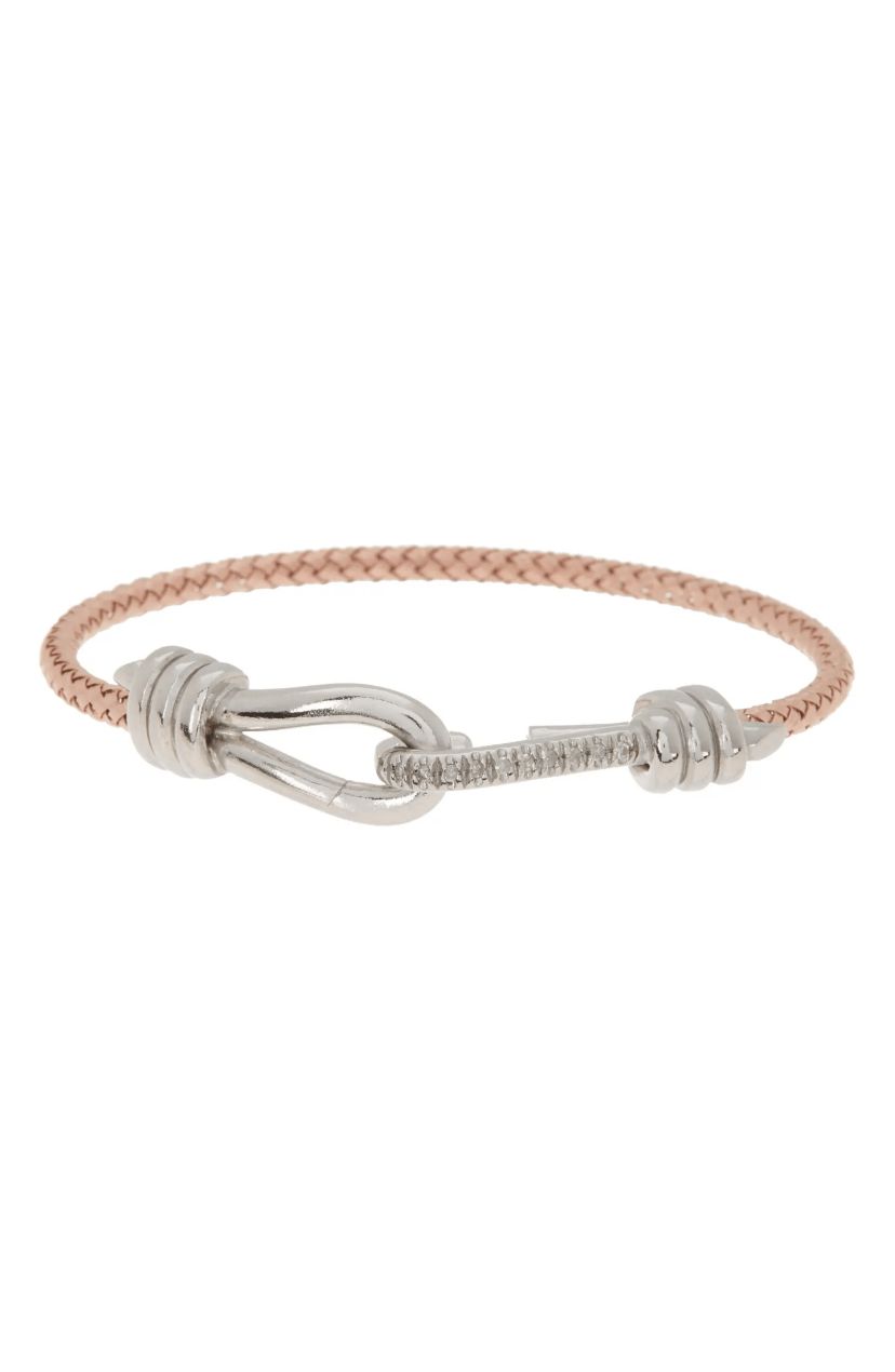 Meshmerise Sterling Silver with 18KT Vermeil Diamond Bangle