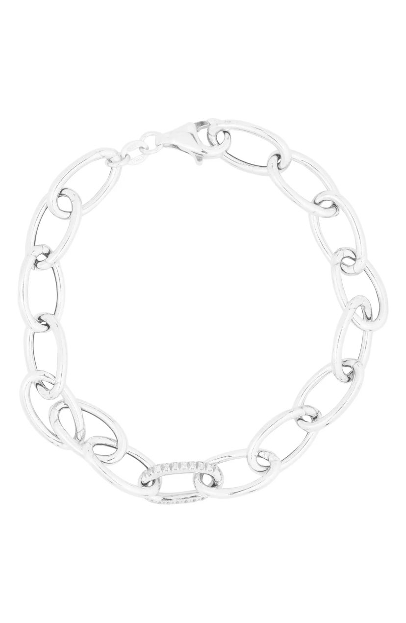 Meshmerise Sterling Silver with 18KT Vermeil Diamond Bracelet