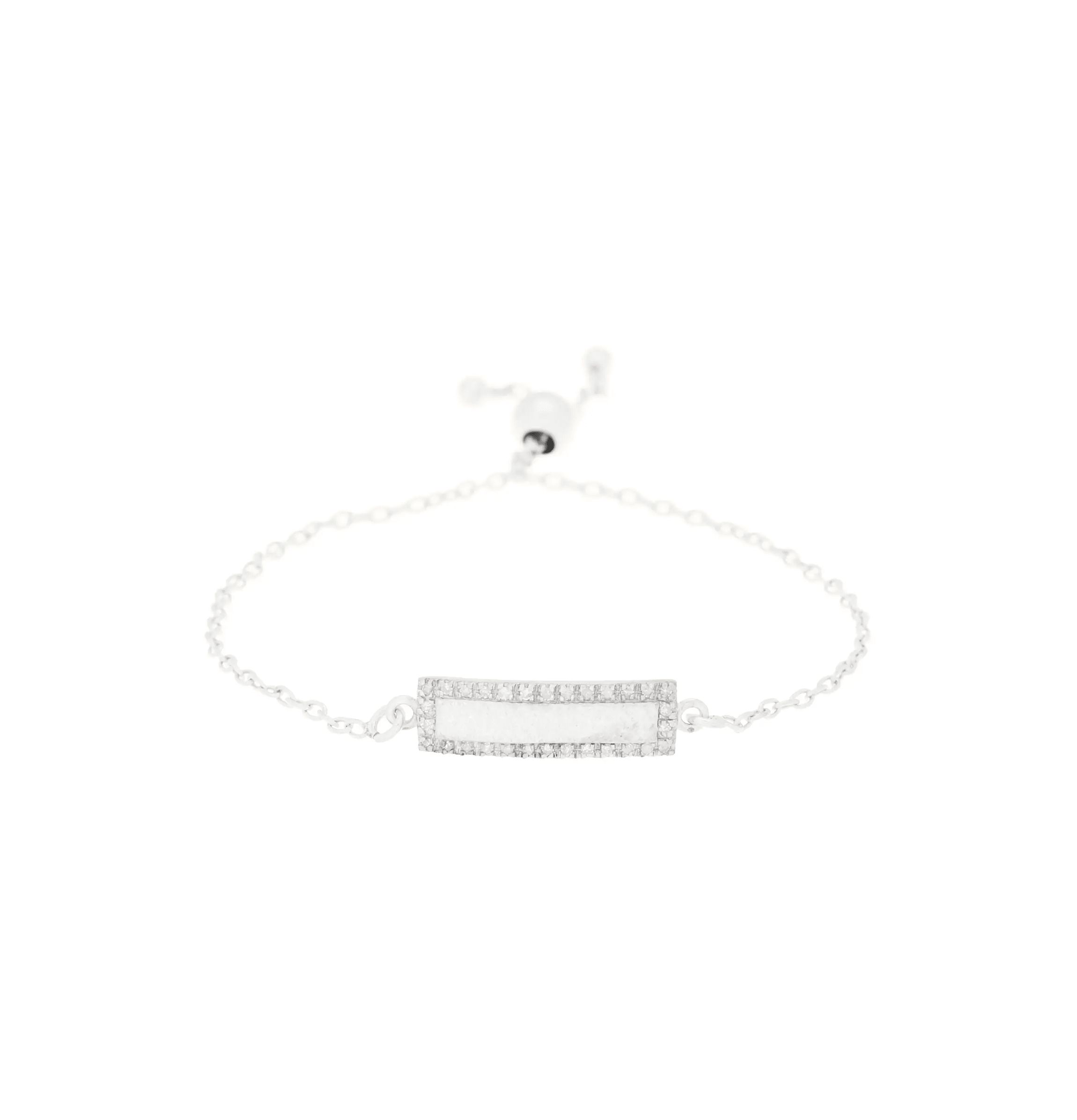Meshmerise Sterling Silver with 18KT Vermeil Diamond Bracelet