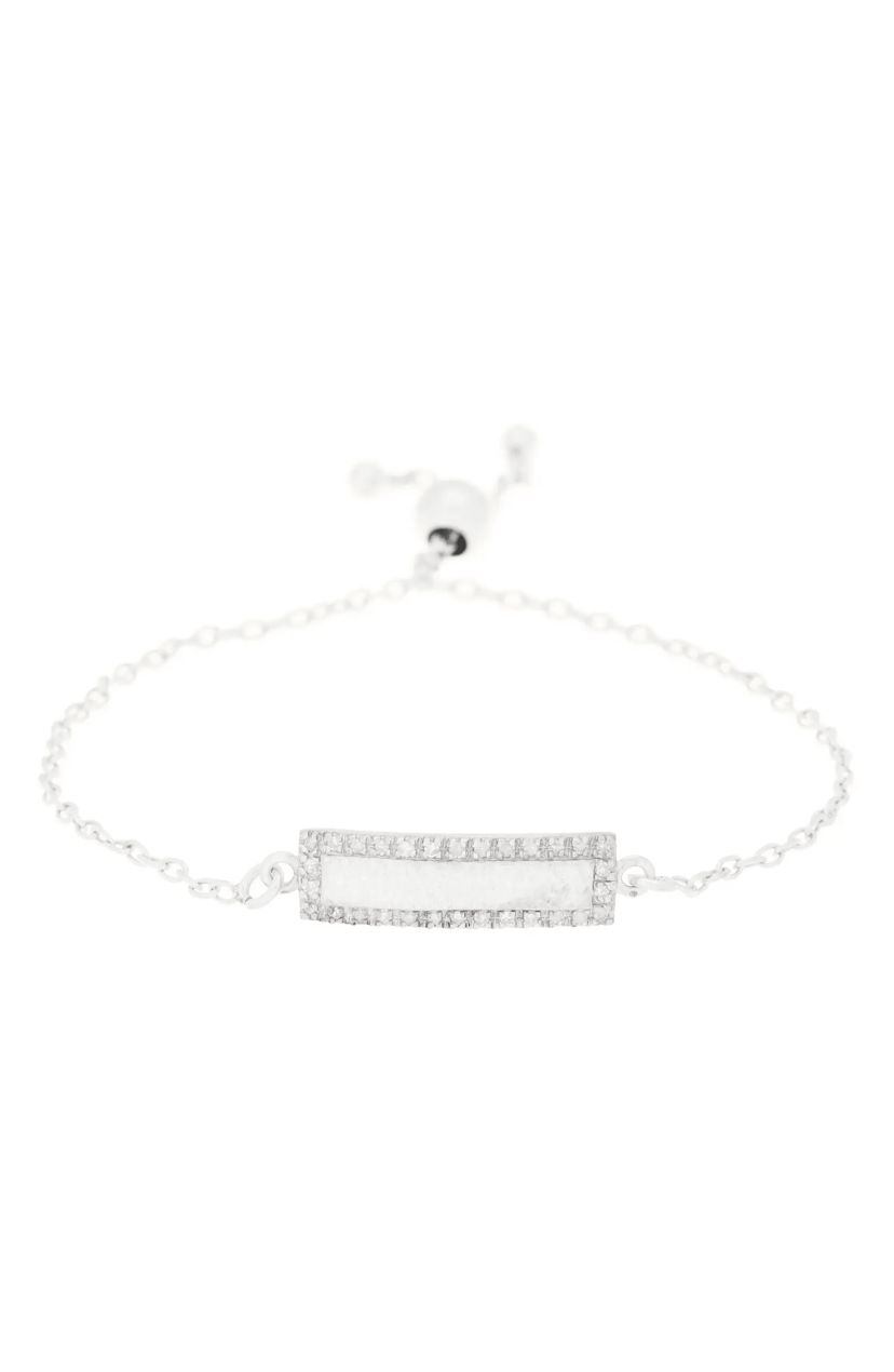 Meshmerise Sterling Silver with 18KT Vermeil Diamond Bracelet