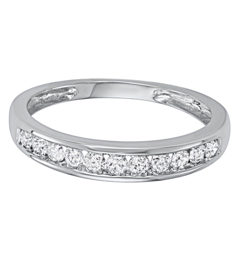 1/4 CTTW Channel Set Diamond Wedding Band in 10KW