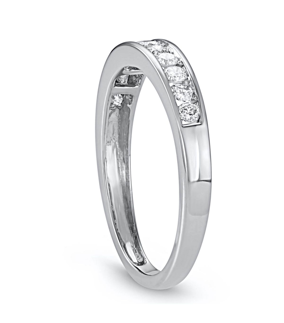 1/4 CTTW Channel Set Diamond Wedding Band in 10KW