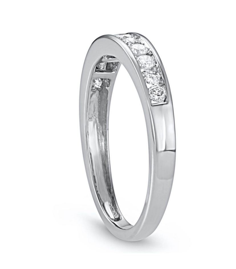 1/4 CTTW Channel Set Diamond Wedding Band in 10KW