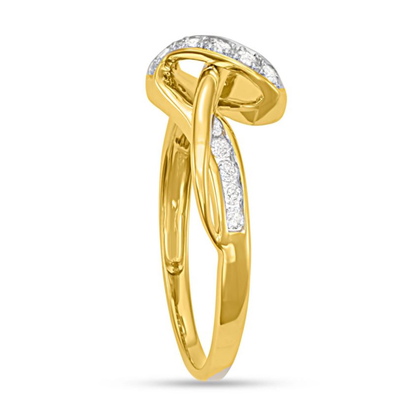 1/5 CTTW Diamond By Pass Ring in 10KY