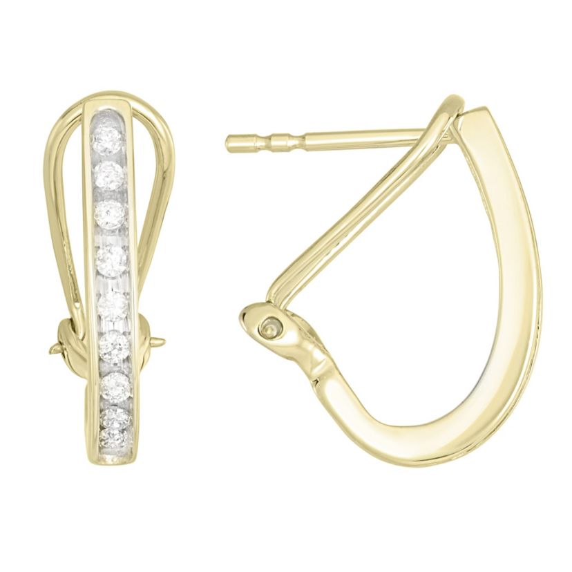 1/4 Cttw Diamond Hoop Earrings in 10K