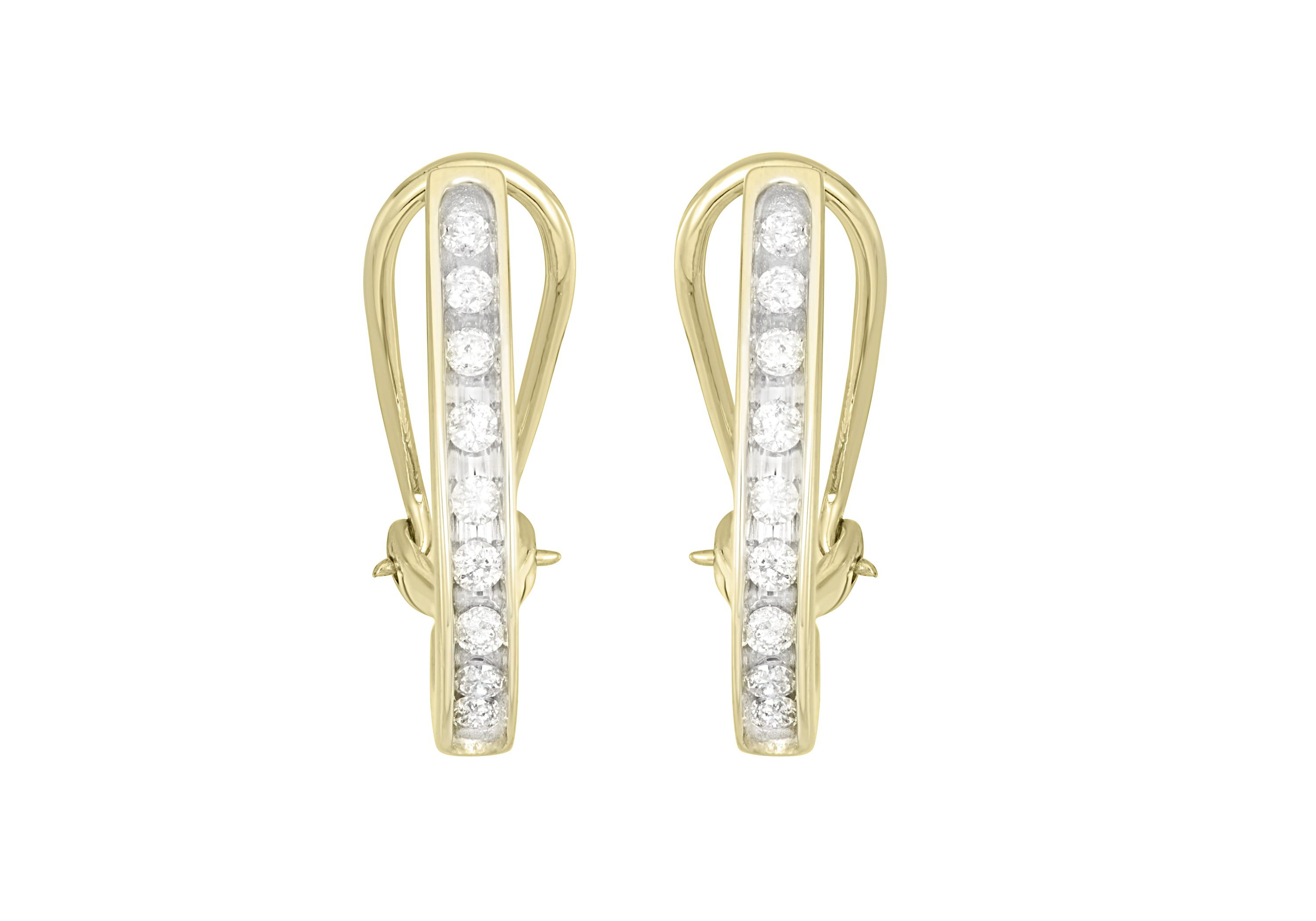 1/4 Cttw Diamond Hoop Earrings in 10K