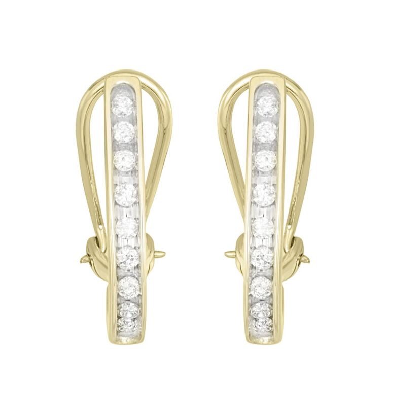 1/4 Cttw Diamond Hoop Earrings in 10K