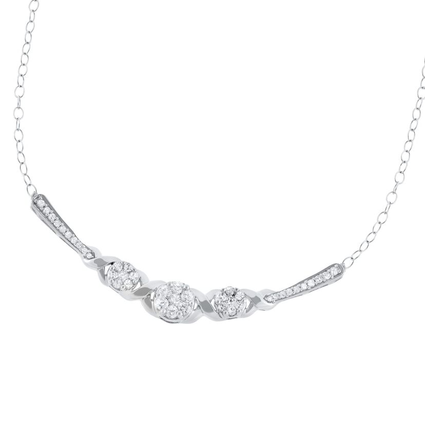 1/2 Cttw White Diamond X And O Necklace in 10K