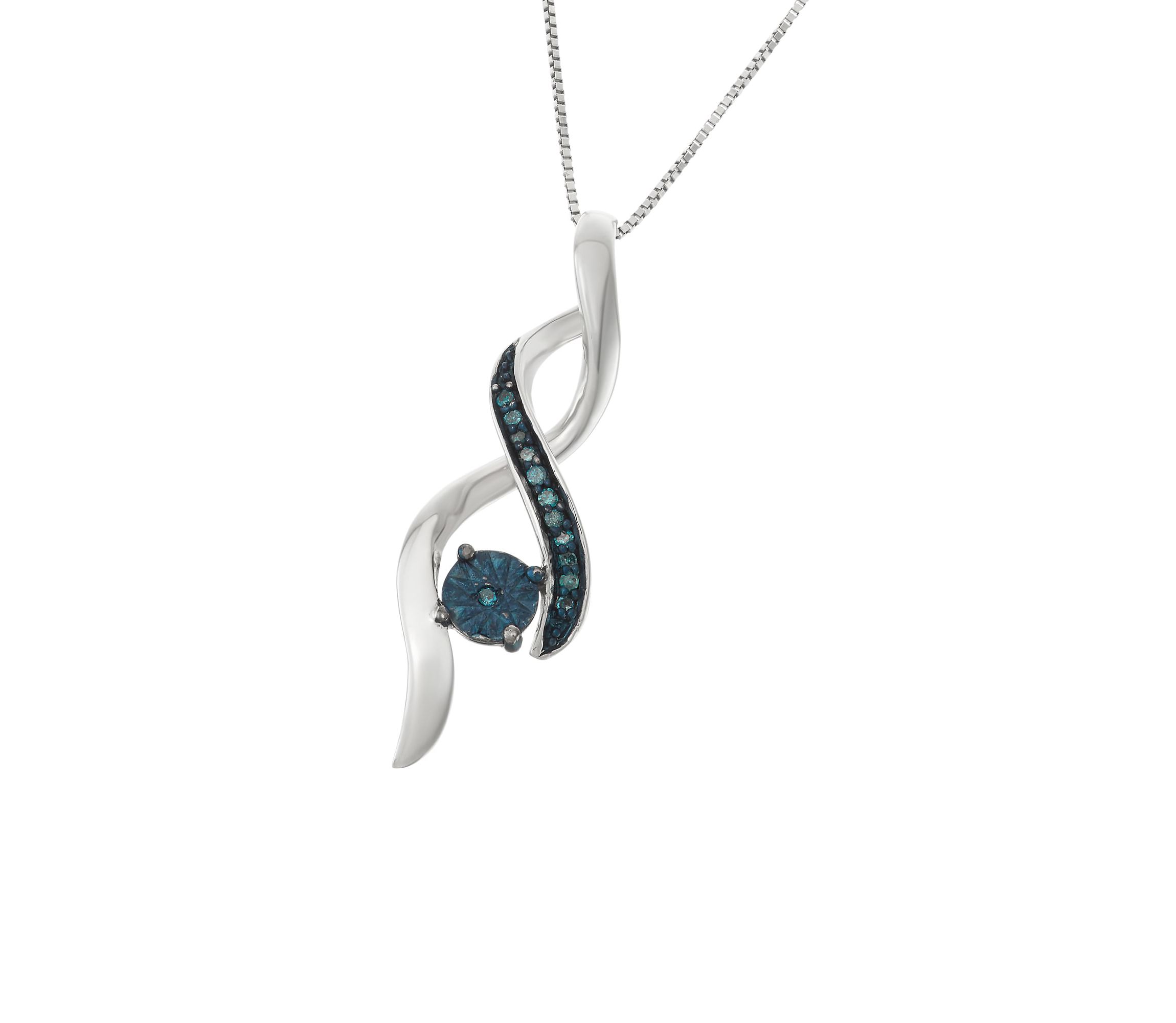 1/15 Cttw infinity Necklace in Sterling Silver