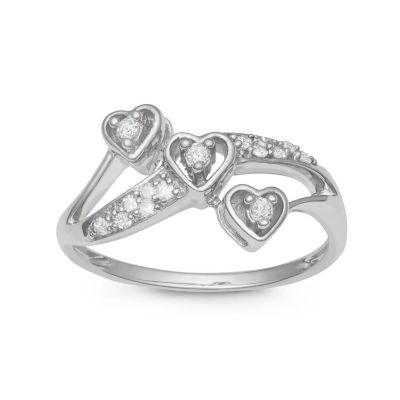 1/6 CTTW HEART RING IN 925