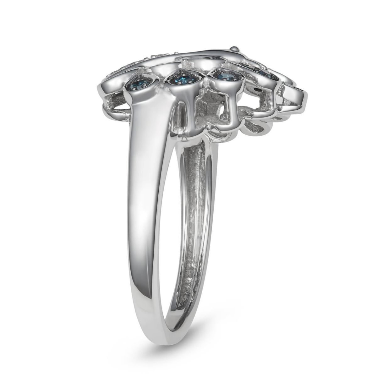 1/4 CTTW Peacock Ring in Sterling Silver