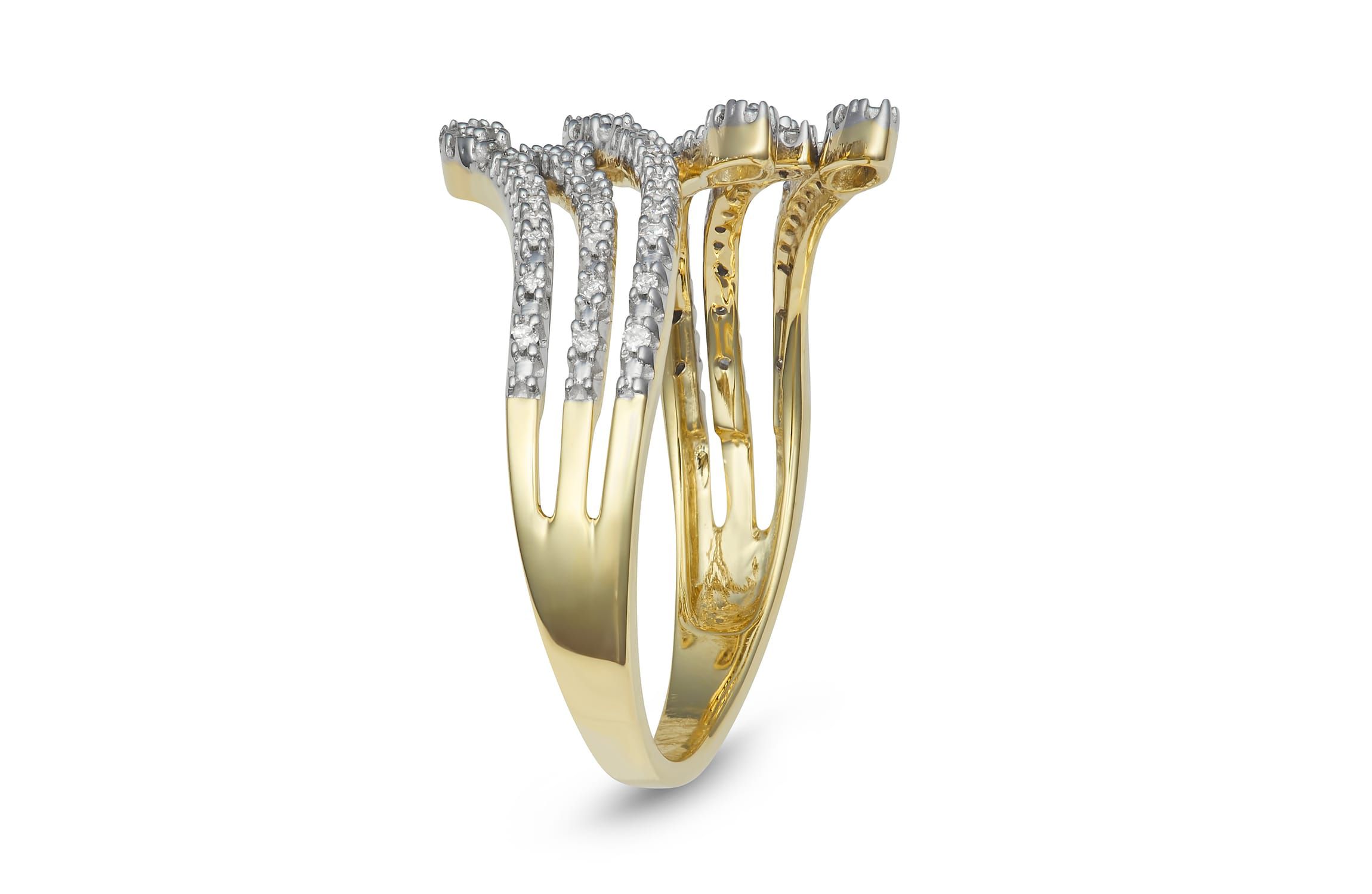 1/4 CTTW Diamond Cocktail Ring in 10KY
