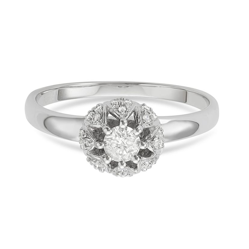 1/3 CTTW Wedding Ring Solitaire Fashion Ring in 10KW