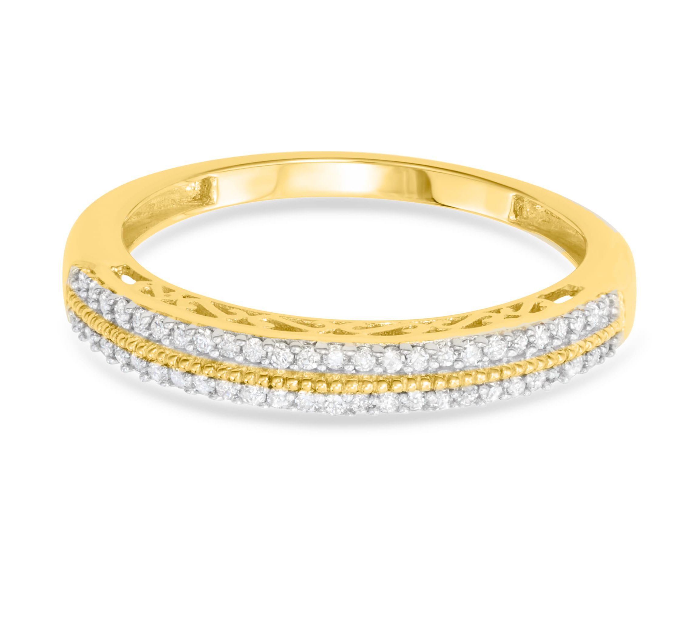 1/5 CTTW Diamond Band in 10KY