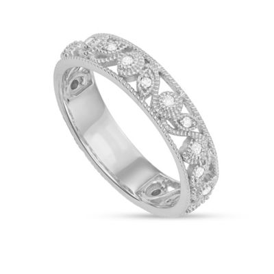 MyDiamondBox 1/10 CTTW Vintage Band Ring Sterling Silver, 5