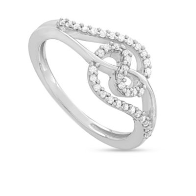 MyDiamondBox 1/5 CTTW Fashion Diamond Ring in Sterling Silver, 9