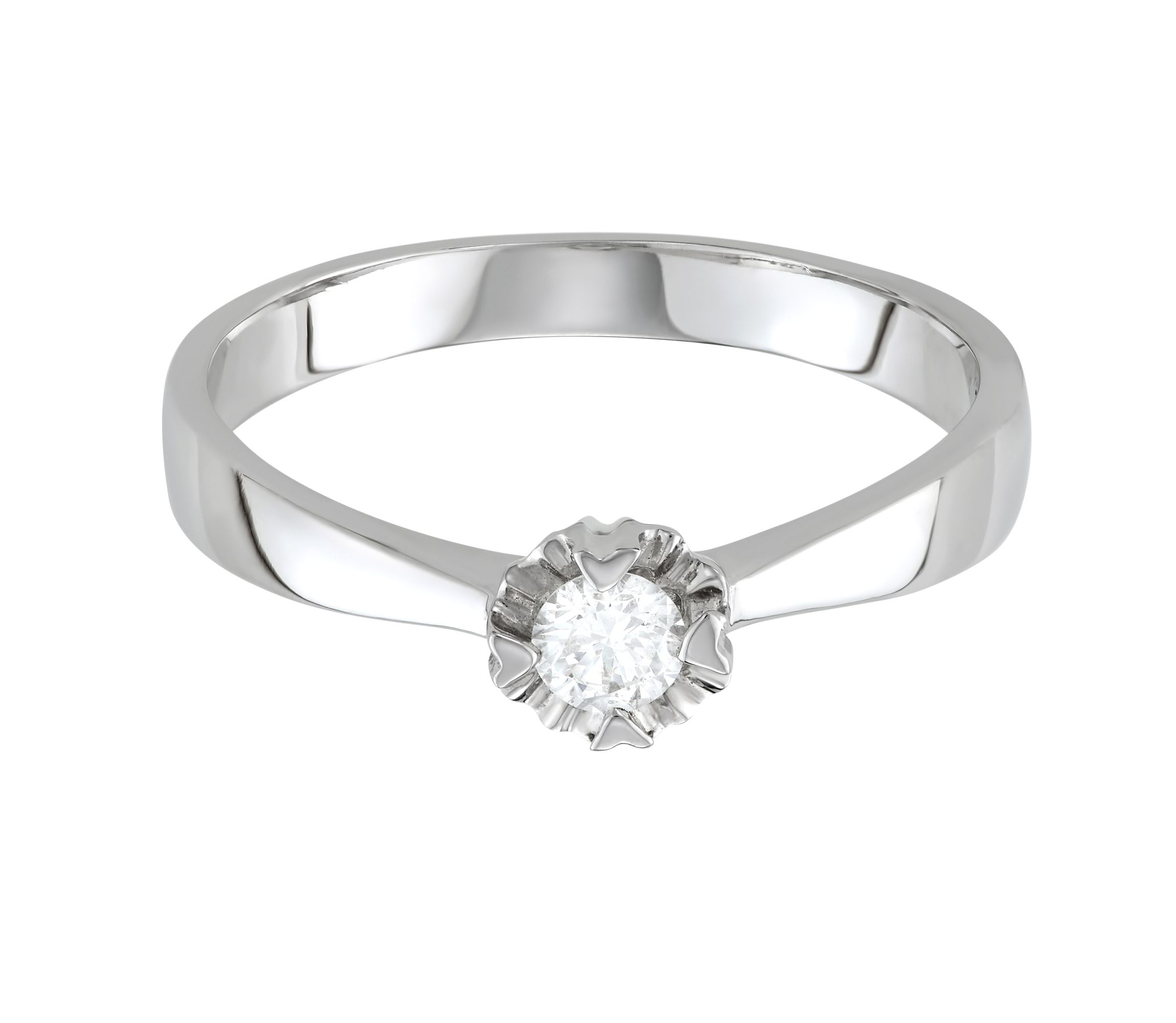 1/6 CTTW Diamond Solitaire Ring in 10KW