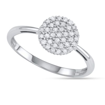 MyDiamondBox 1/5 CTTW Cluster Ring in 10K White Gold, 6