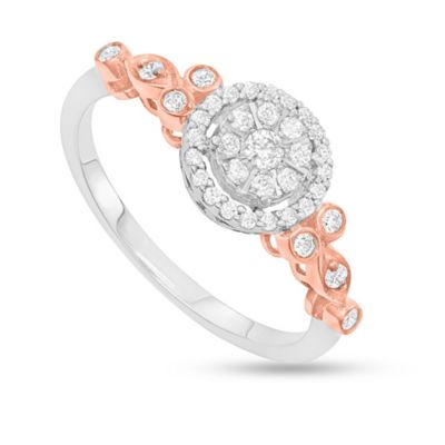MyDiamondBox 1/3 CTTW Right Hand Fashion Diamond Ring in Two-Tone 10K ...