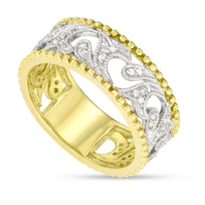 MyDiamondBox 1/5 CTTW Art Deco Diamond Band in 10K Yellow Gold