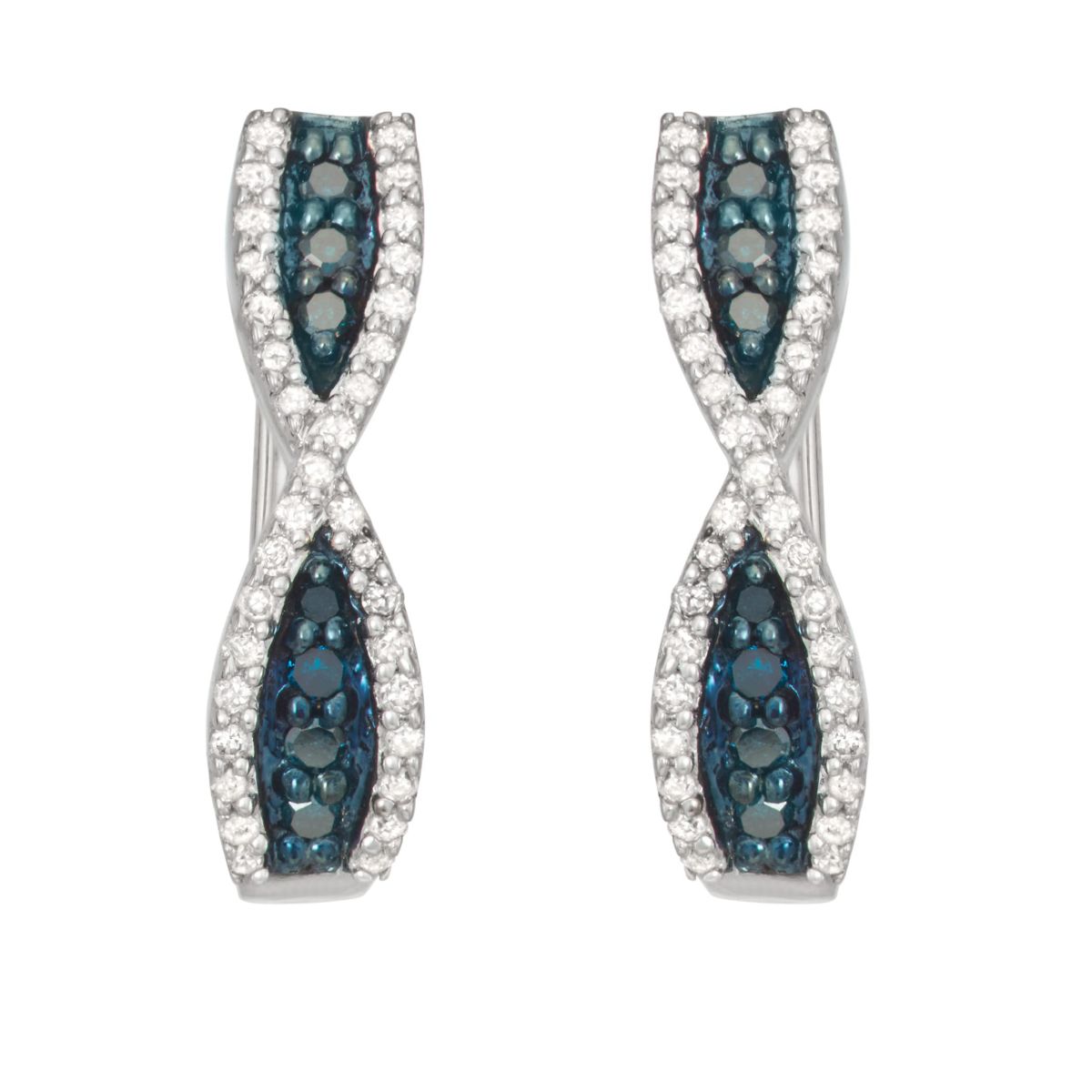 1/2 Cttw Dia Hoops in Sterling Slver