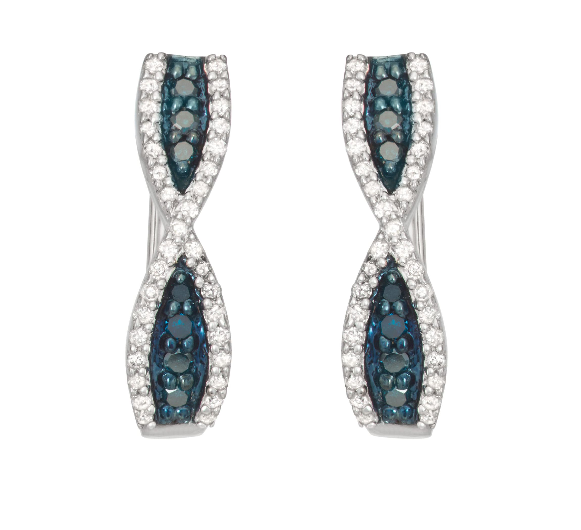 1/2 Cttw Dia Hoops in Sterling Slver