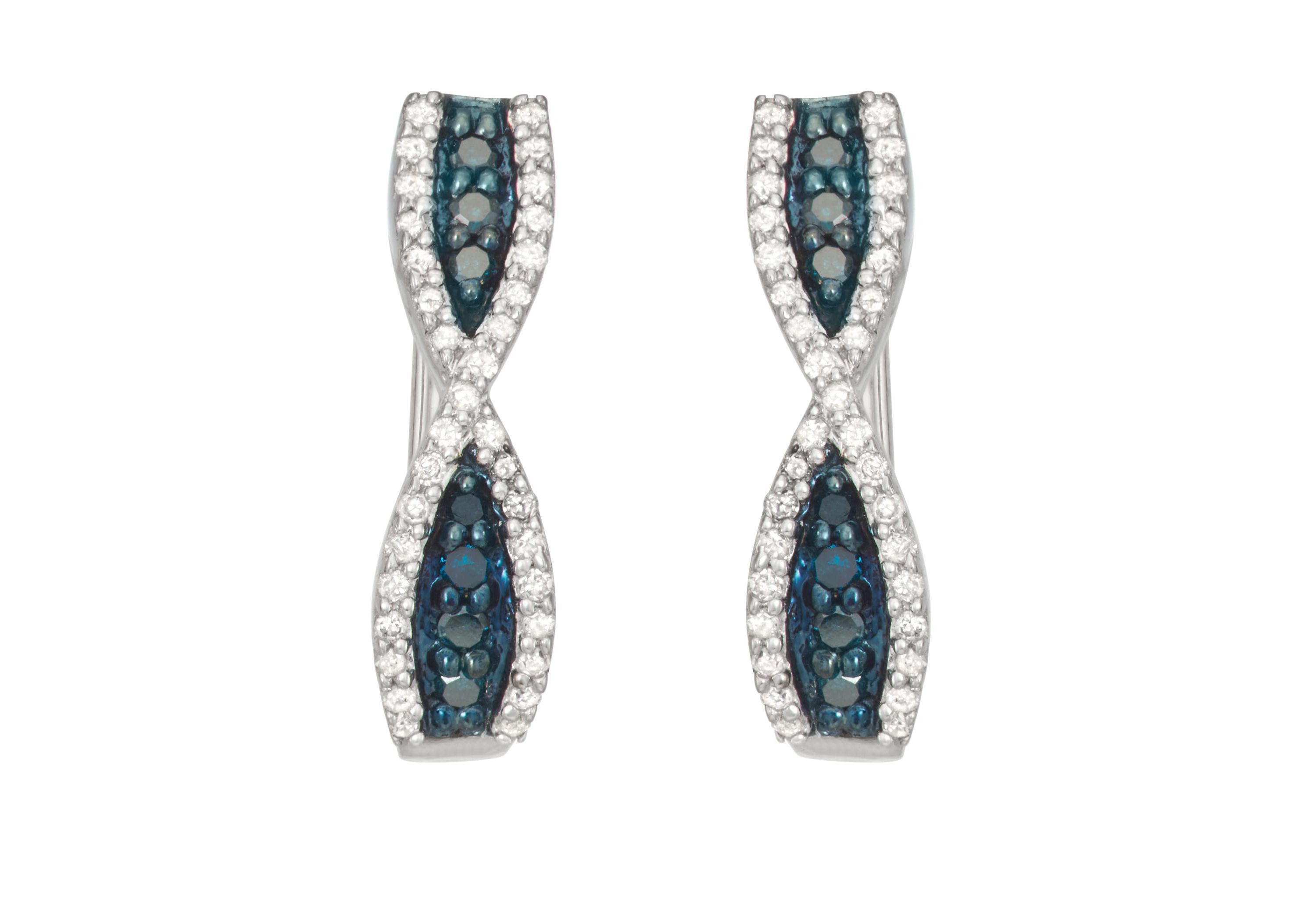 1/2 Cttw Dia Hoops in Sterling Slver
