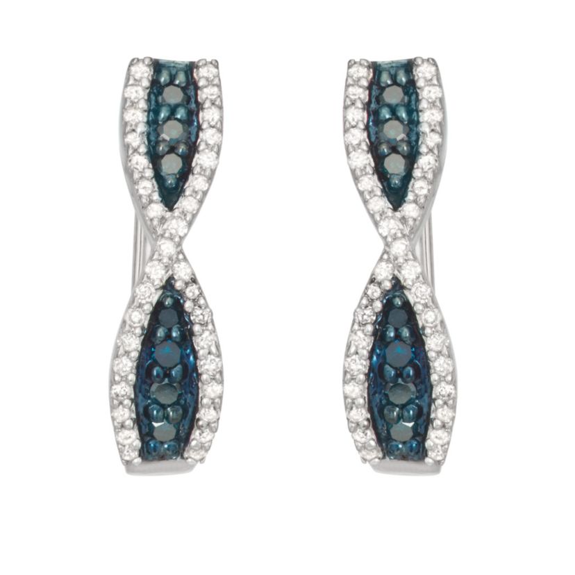 1/2 Cttw Dia Hoops in Sterling Slver