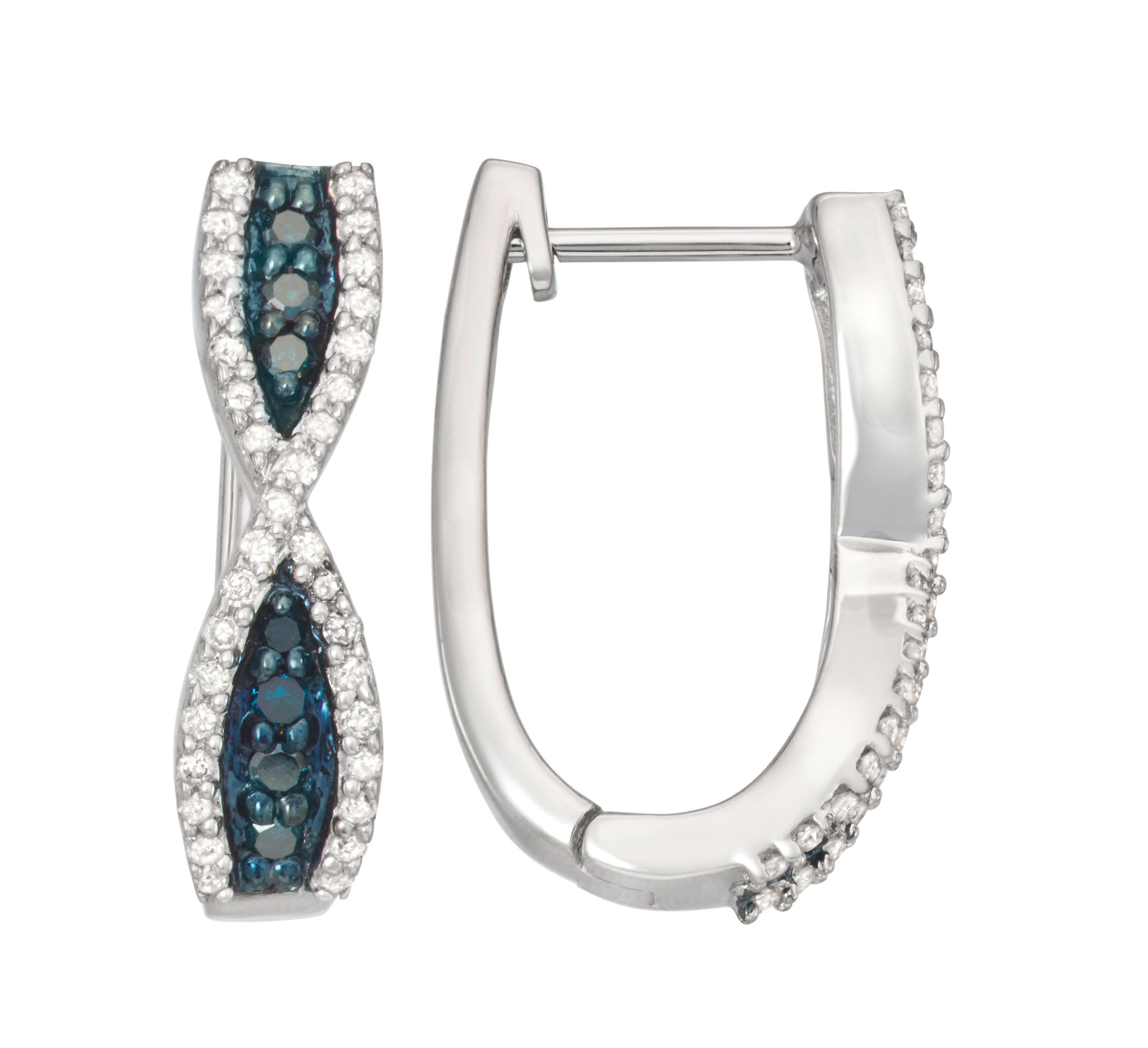 1/2 Cttw Dia Hoops in Sterling Slver