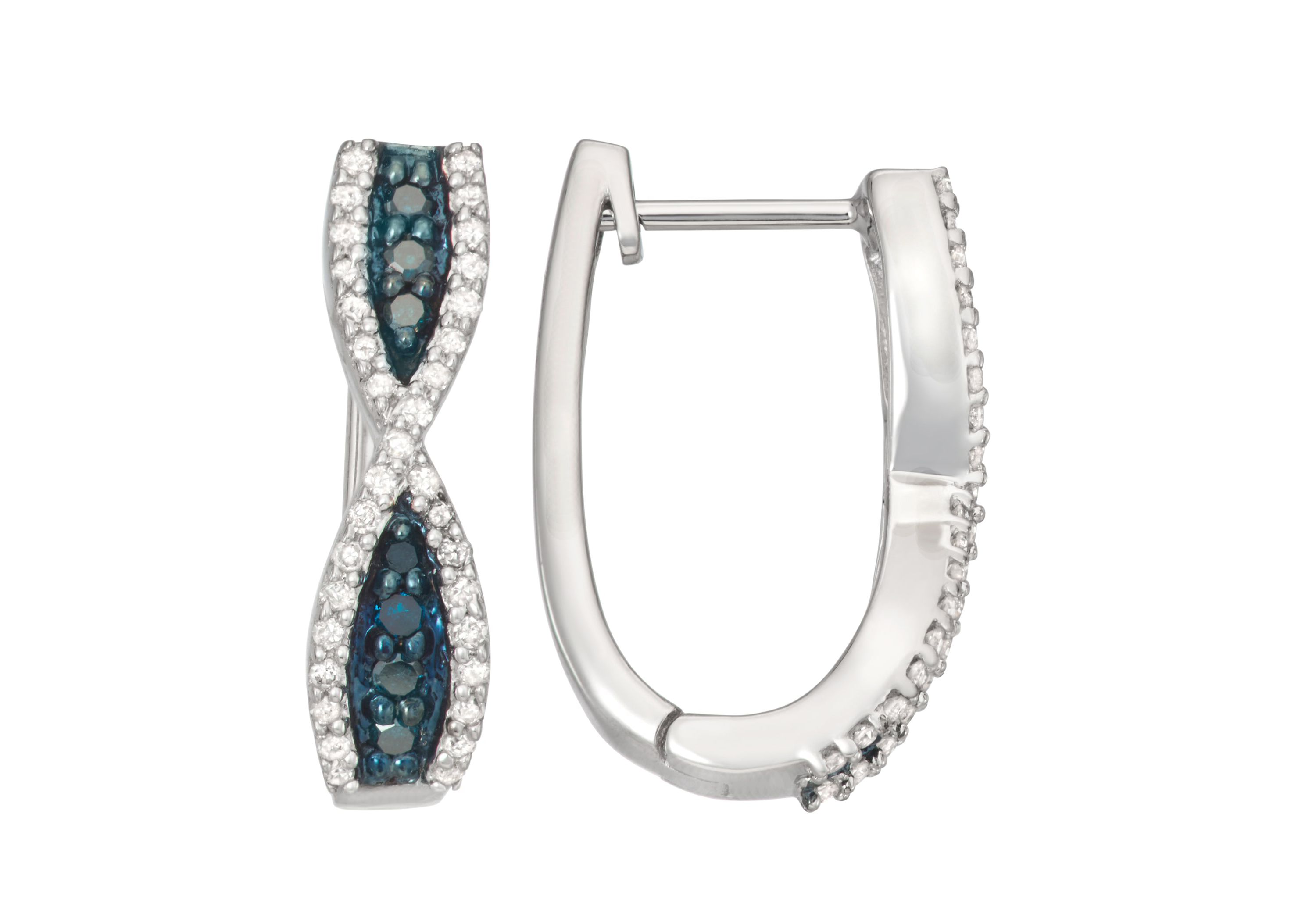1/2 Cttw Dia Hoops in Sterling Slver