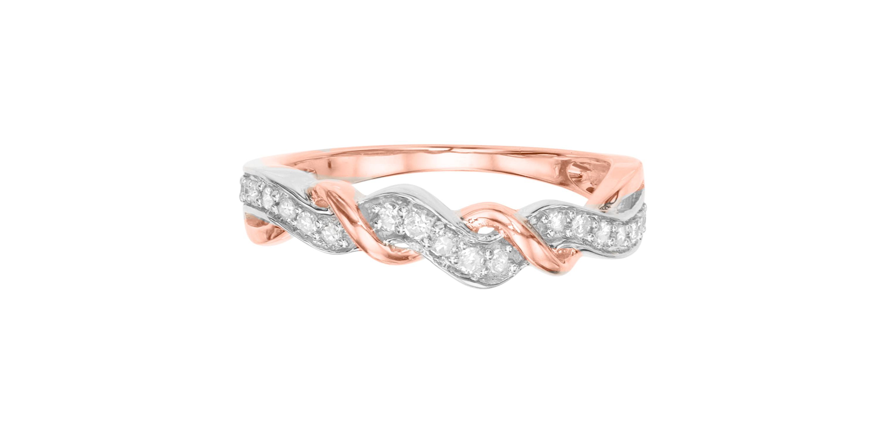 1/5 CTTW Interwine Fashion Diamond Ring in 10K Two Tone
