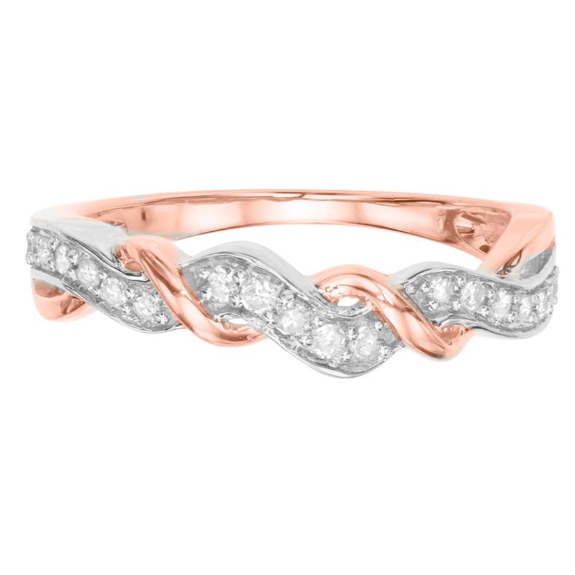 1/5 CTTW Interwine Fashion Diamond Ring in 10K Two Tone