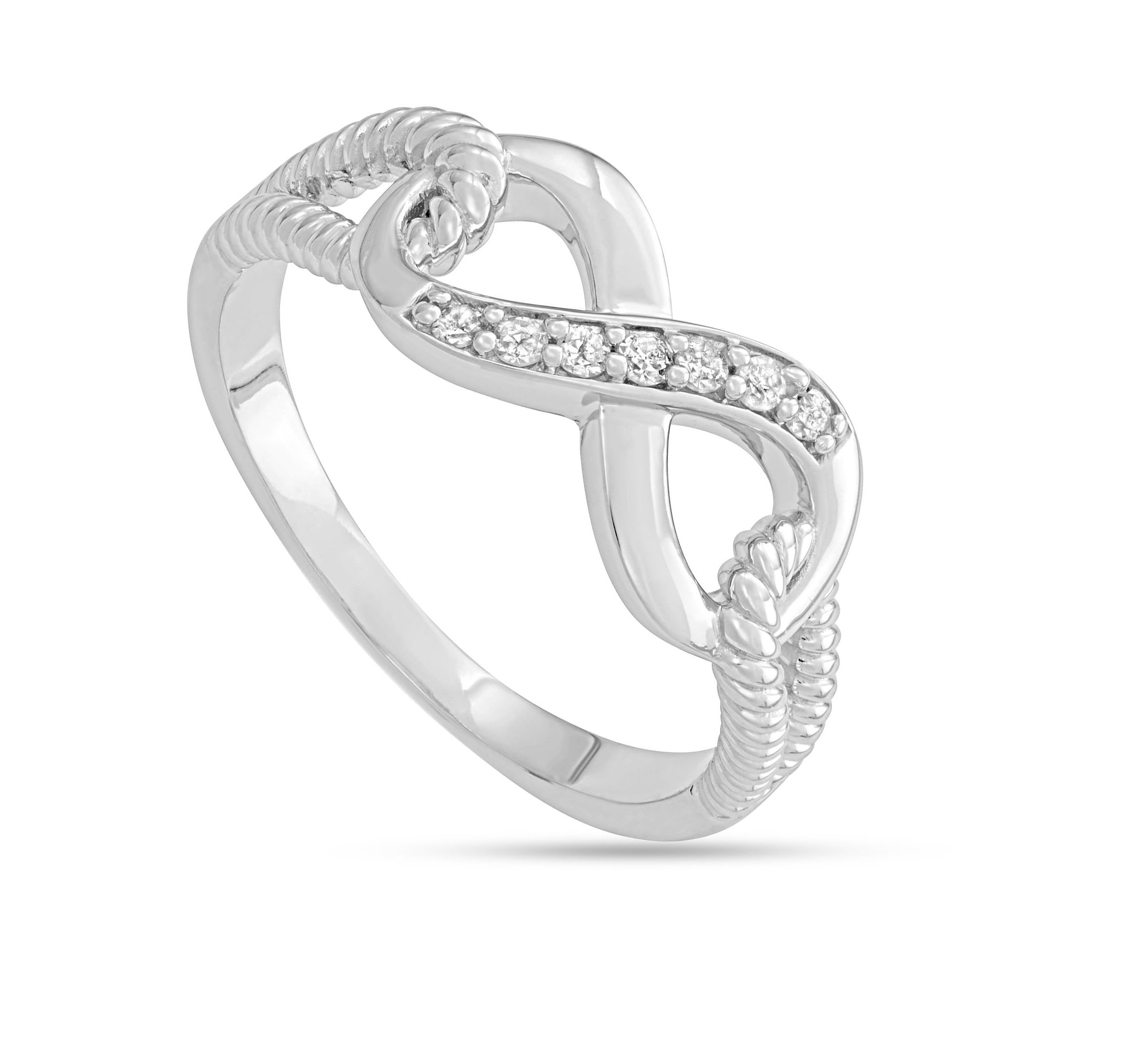 1/10 CTTW infinity Band in Sterling Silver