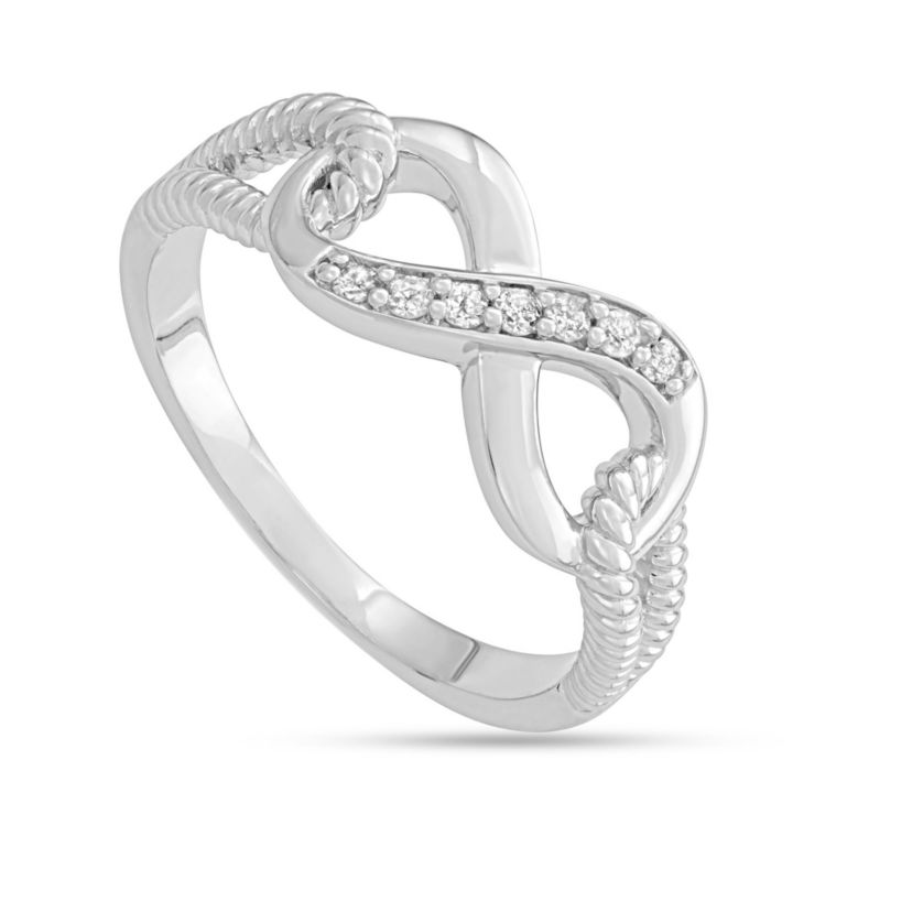 1/10 CTTW infinity Band in Sterling Silver