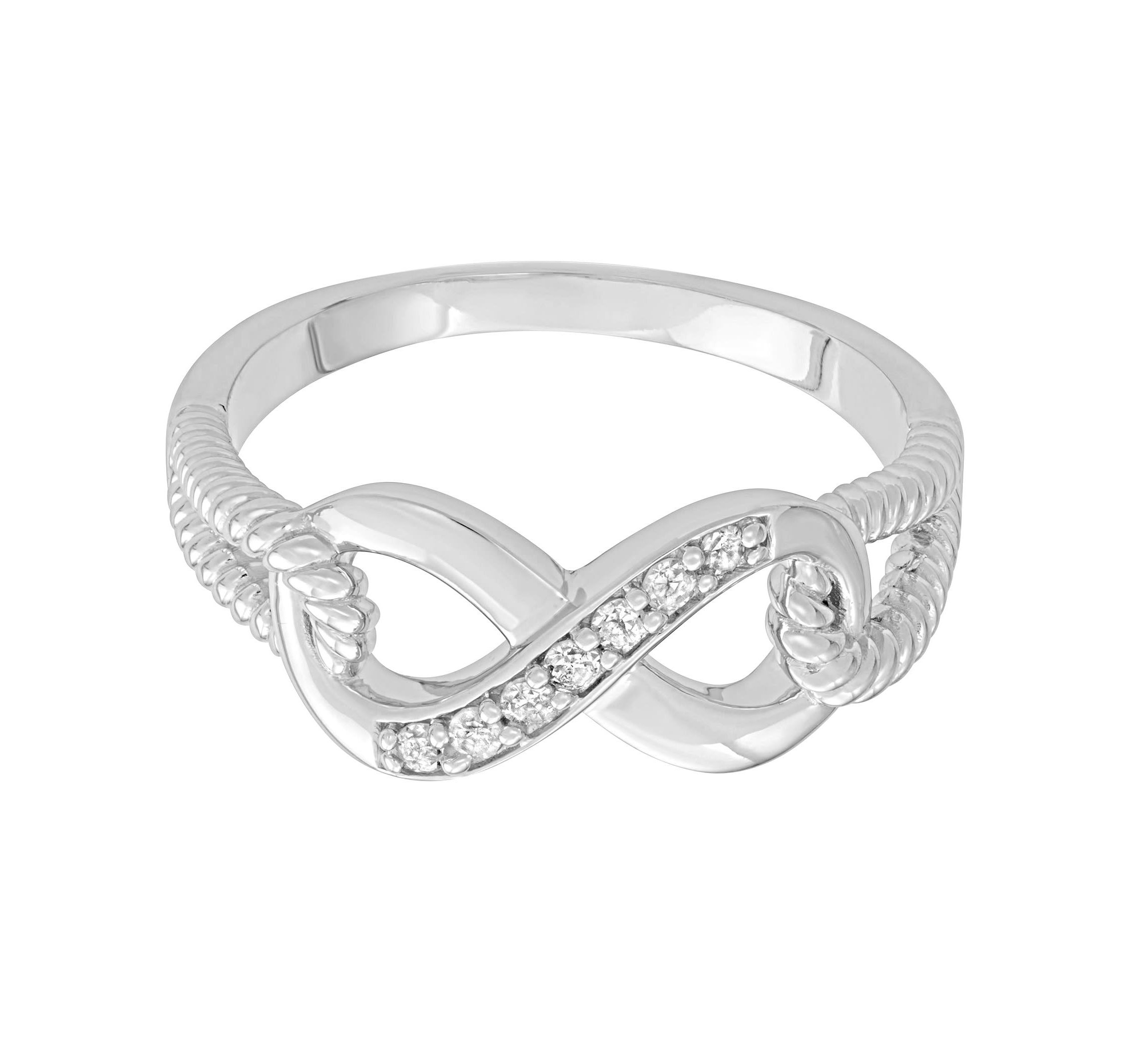 1/10 CTTW infinity Band in Sterling Silver