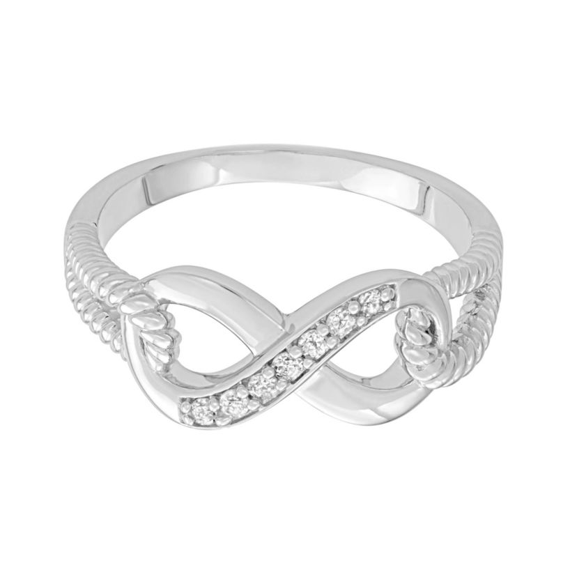 1/10 CTTW infinity Band in Sterling Silver