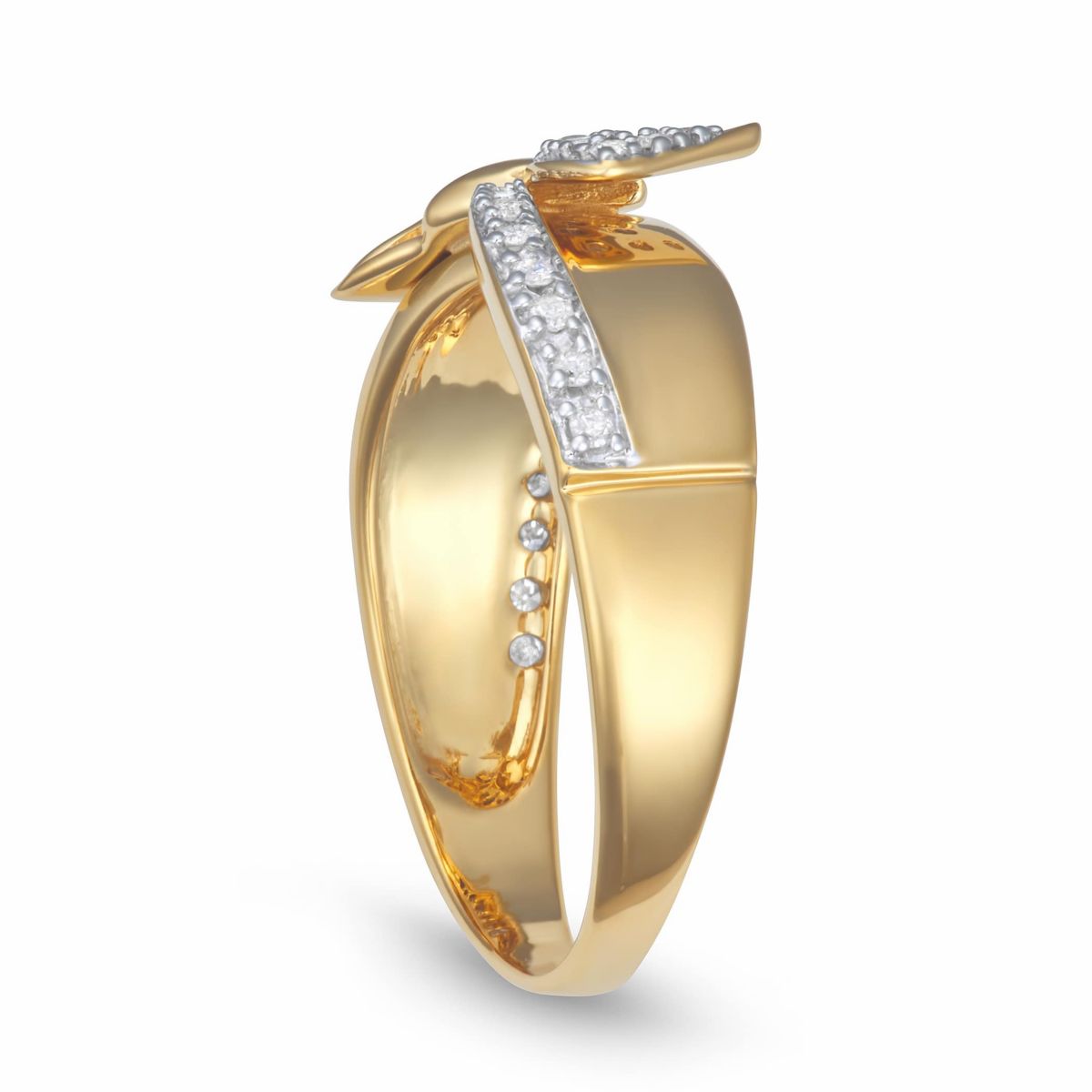 0.16CTTW Diamond Bow Ring in Sterling Silver