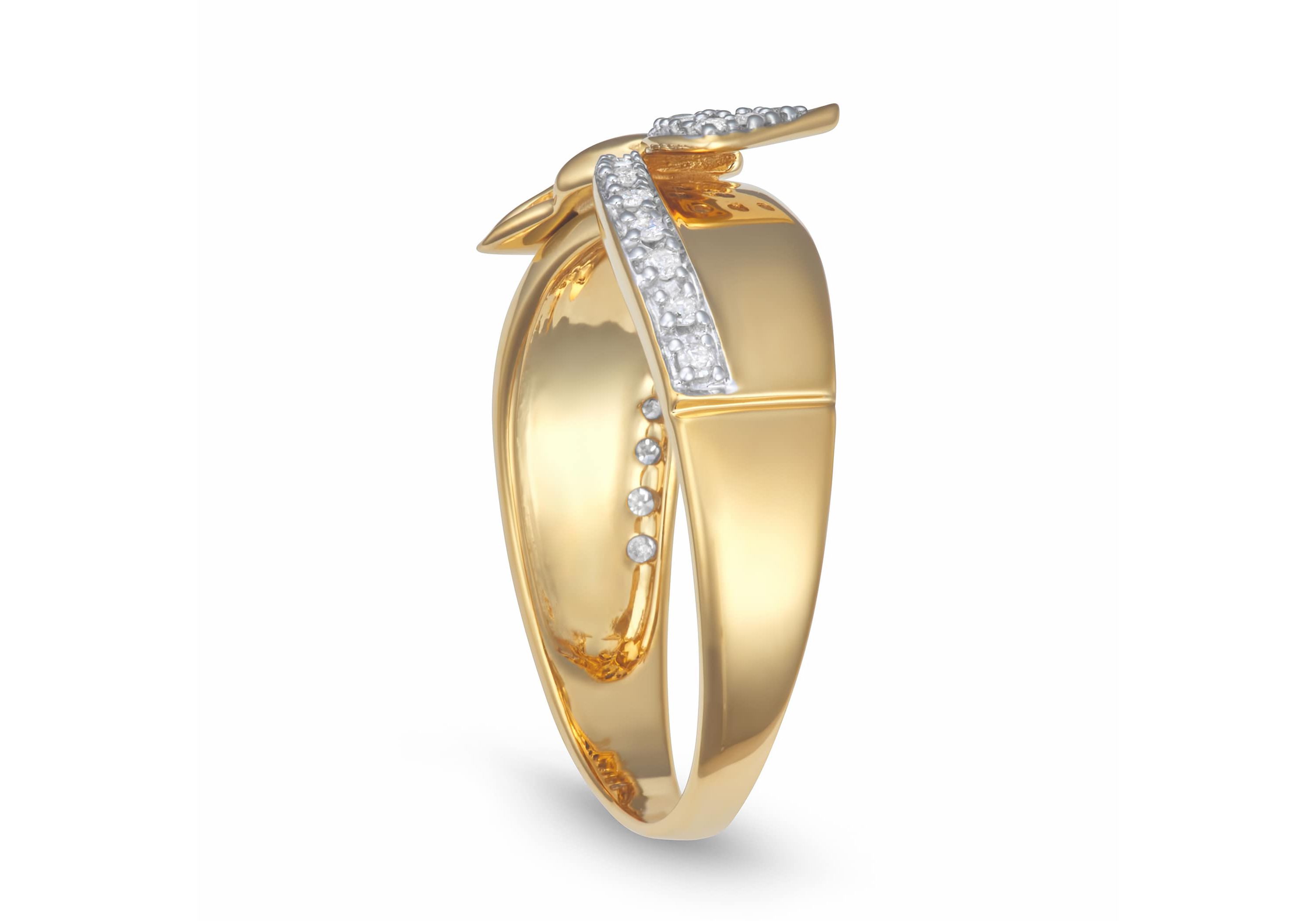 0.16CTTW Diamond Bow Ring in Sterling Silver