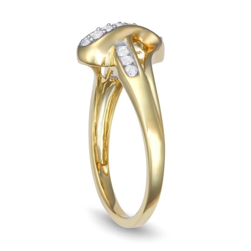 0.25 CTTW By Pass Ring in 10k Yellow Gold