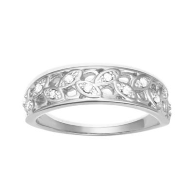 MyDiamondBox 0.12CTTW Diamond Ring in Rose Gold Plated Sterling Silver, 6