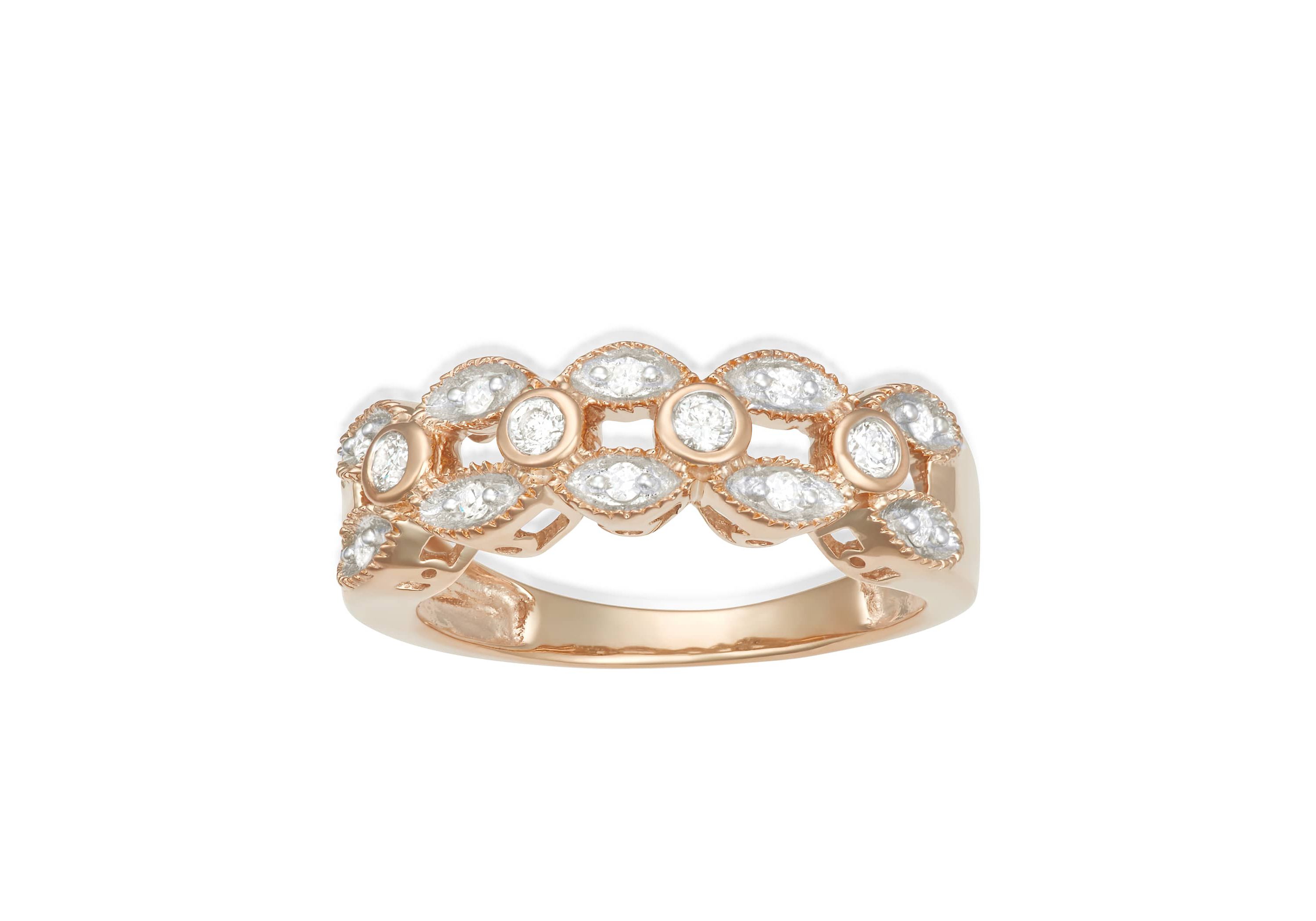 0.25CTTW Diamond Ring in Rhodium Plated Sterling Silver