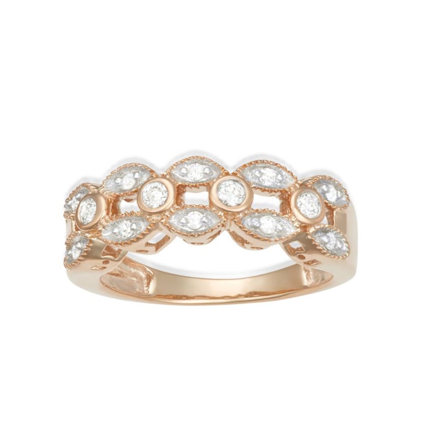 0.25CTTW Diamond Ring in Rhodium Plated Sterling Silver